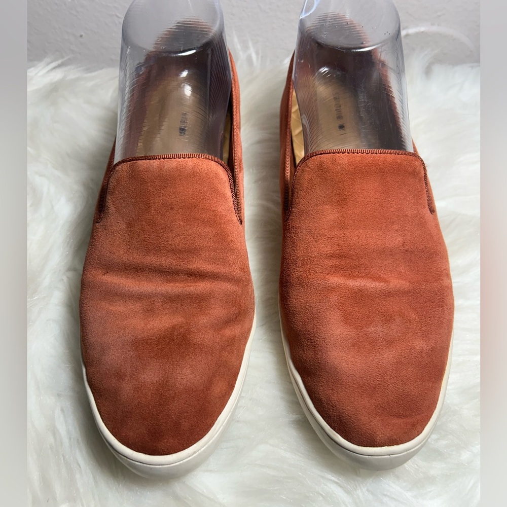 Birdies The Swift Slip-On Sneaker Suede Leather Flats Nutmeg Orange Size - Picture 2 of 9